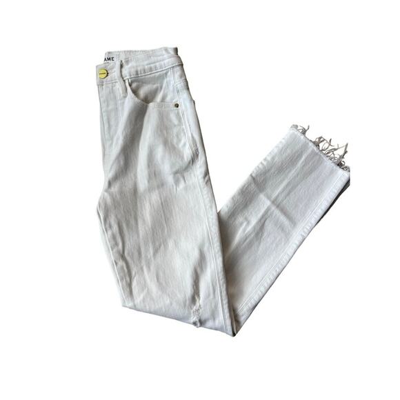 FRAME Le Sylvie Crop White Distressed Skinny Jean, Women's size 24, NWOT - Picture 5 of 11